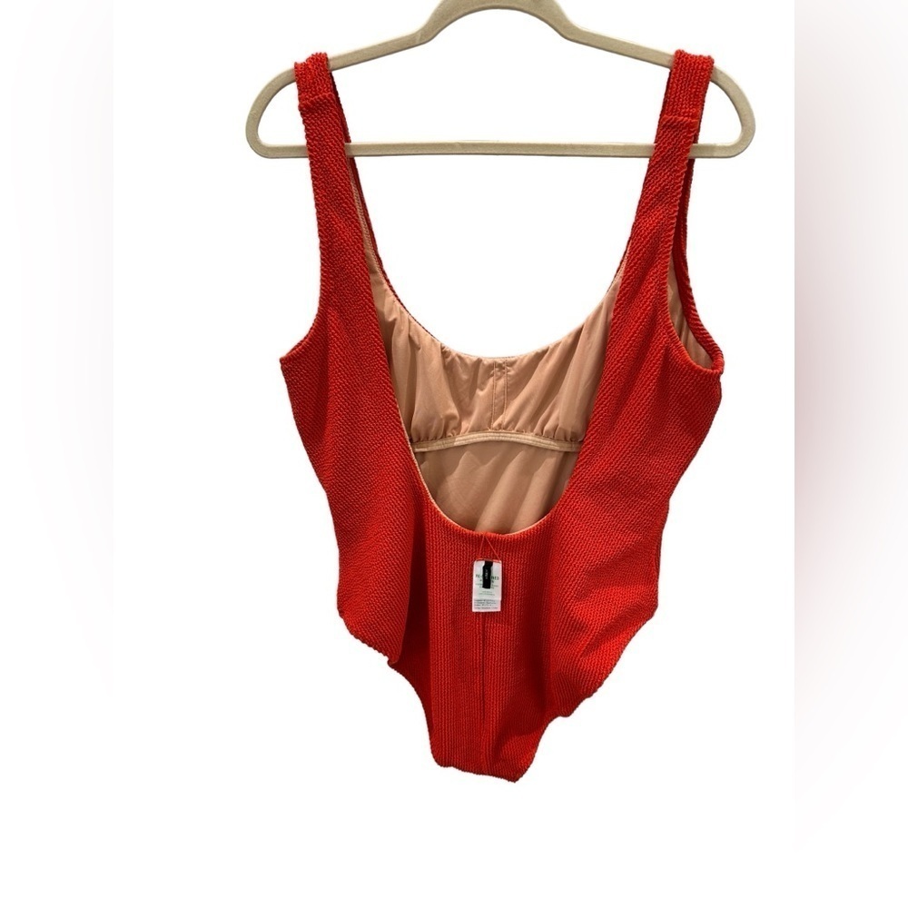 COPY - J.Crew plus size Textured scoopneck one-piece swimsuit in Venetian Red - Picture 12 of 12